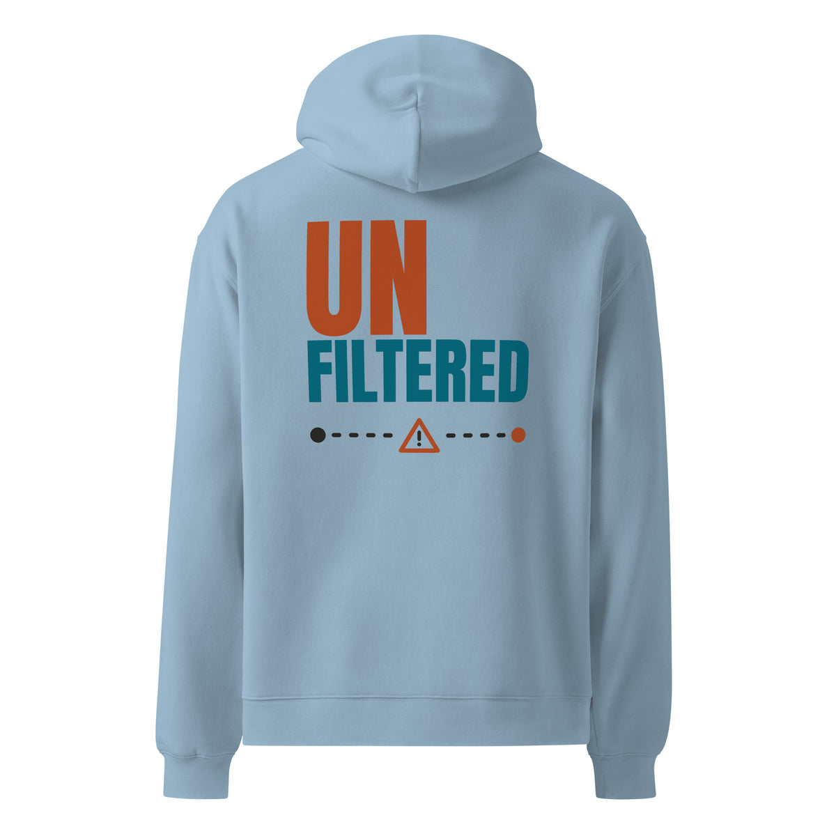 Unfiltered oversized hoodie in Carolina Blue, back view