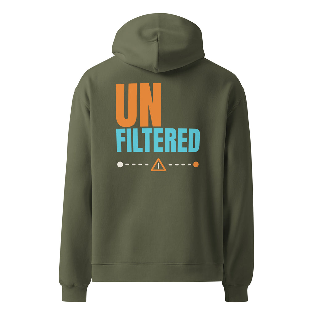 Unfiltered oversized hoodie in Cypress, back view