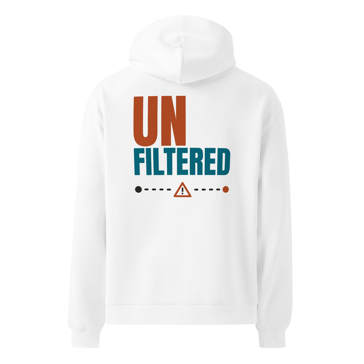 Unfiltered oversized hoodie in White, back view